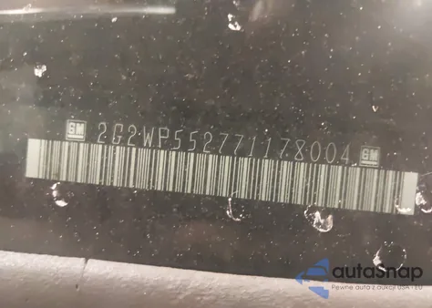 2007 Pontiac Grand Prix z USA, uszkodzony, nr VIN 2G2WP552771178004